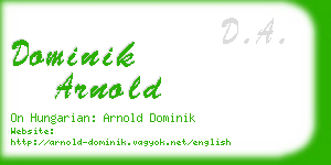 dominik arnold business card